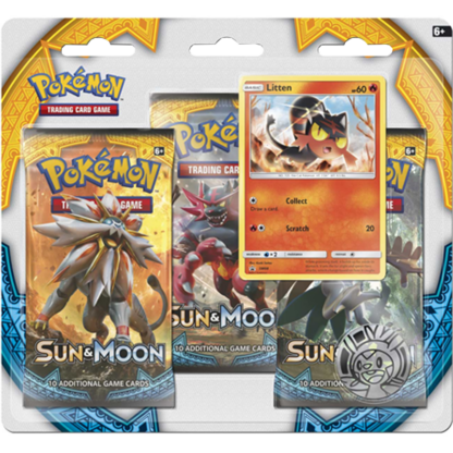 Sun & Moon Base 3-Pack Blister - Litten Promo