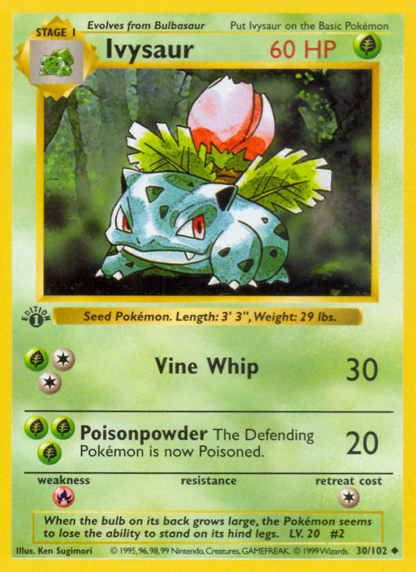 Ivysaur - 1st Edition Base NL