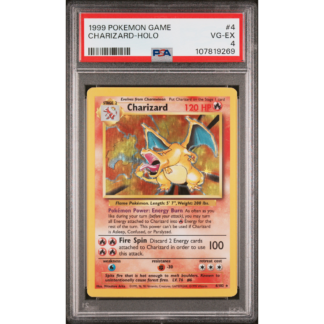 Pokemon charizard base set psa 4