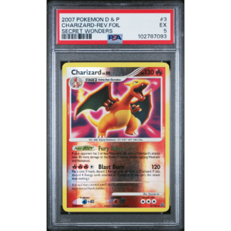 Pokemon charizard rev. foil secret wonders psa 5