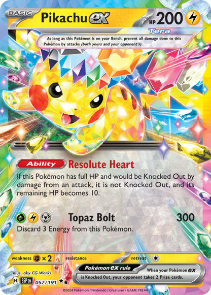 Pikachu ex - Surging Sparks