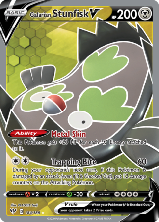 Galarian Stunfisk V - Darkness Ablaze