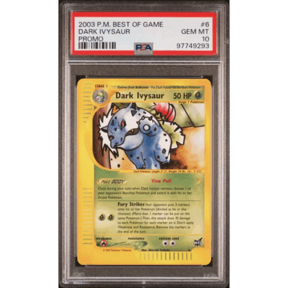 Dark Ivysaur - Best Of Game Promo - PSA 10