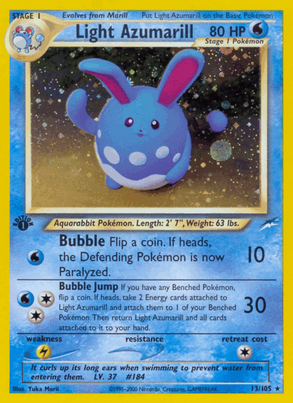 Light Azumarill - 1st Edition Neo Destiny