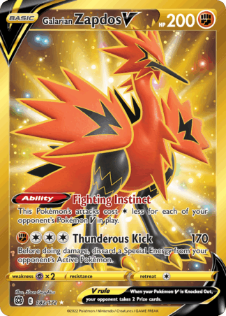 Galarian Zapdos V - Brilliant Stars