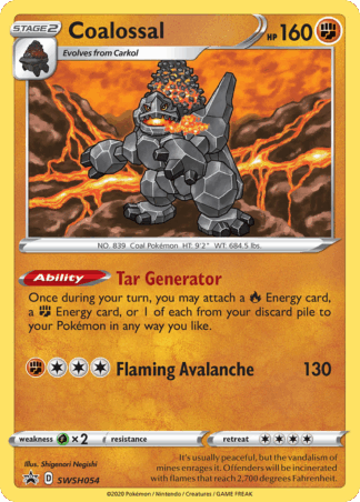 Coalossal - SWSH Black Star Promos