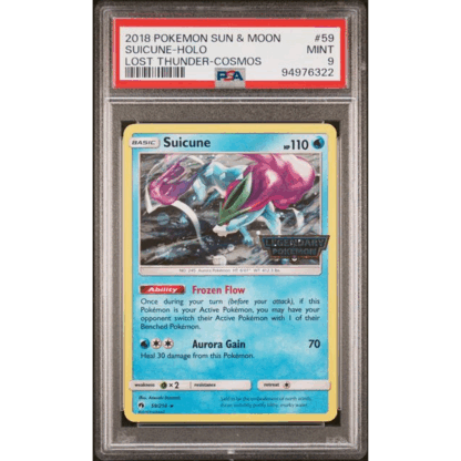 Suicune - Lost Thunder Cosmos - PSA 9
