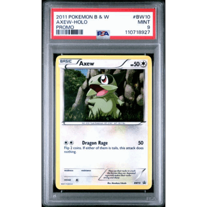 Axew - Black & White Promo - PSA 9