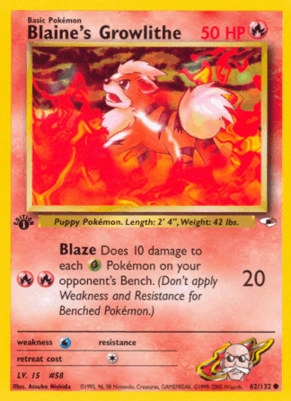 Blaine's Growlithe - Gym Heroes