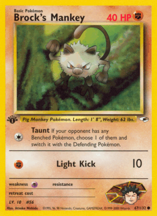 Brock's Mankey - Gym Heroes