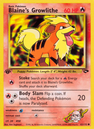 Blaine's Growlithe - Gym Challenge
