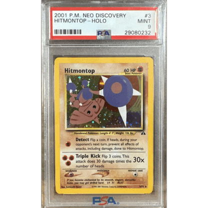 Hitmontop - Neo Discovery - PSA 9