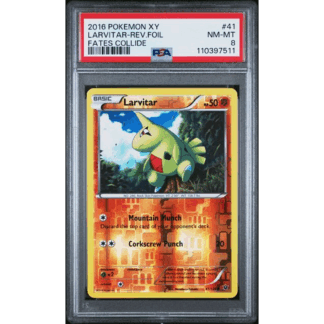 Larvitar - Rev. Foil Fates Collide - PSA 8
