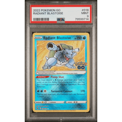 Radiant Blastoise - Pokemon Go - PSA 9
