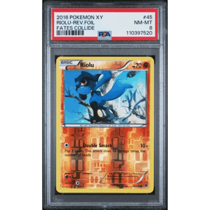 Riolu - Rev. Foil Fates Collide - PSA 8