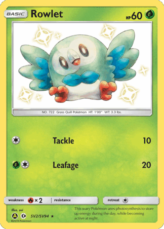 Rowlet - Hidden Fates Shiny Vault