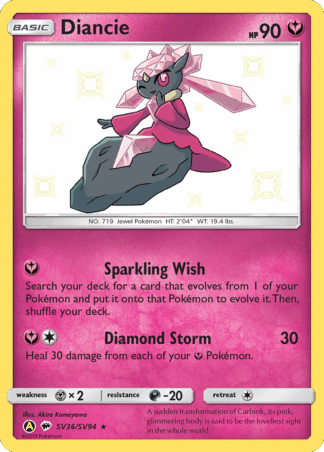Diancie - Hidden Fates Shiny Vault