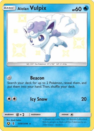 Alolan Vulpix - Hidden Fates Shiny Vault
