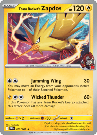 Team Rocket's Zapdos - Destined Rivals