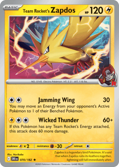 Team Rocket's Zapdos - Destined Rivals