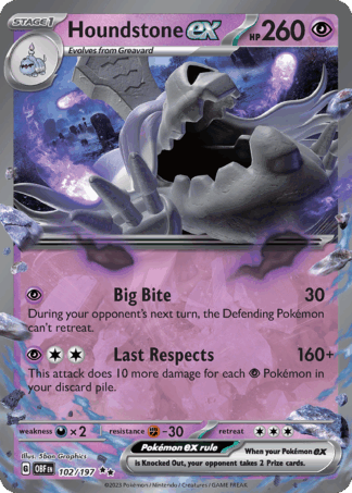 Houndstone ex - Obsidian Flames