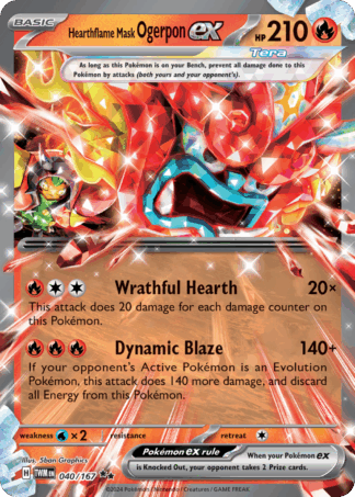 Hearthflame Mask Ogerpon ex - Twilight Masquerade