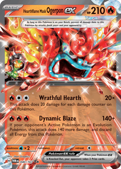 Hearthflame Mask Ogerpon ex - Twilight Masquerade