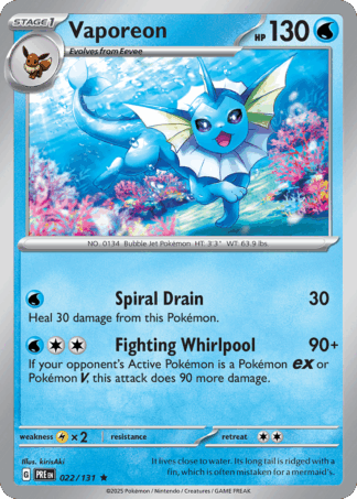 Vaporeon Reverse - Prismatic Evolutions