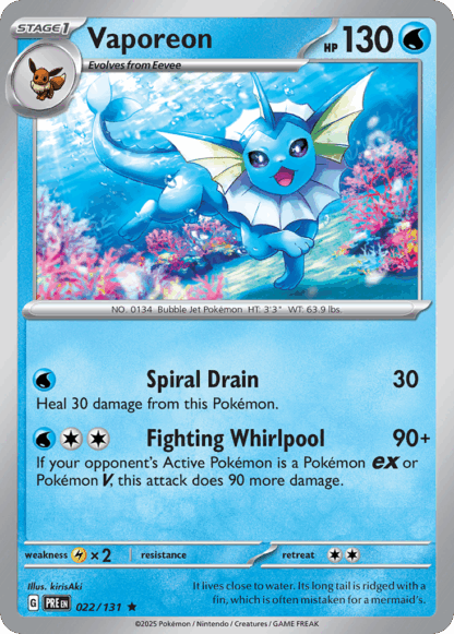 Vaporeon Reverse - Prismatic Evolutions