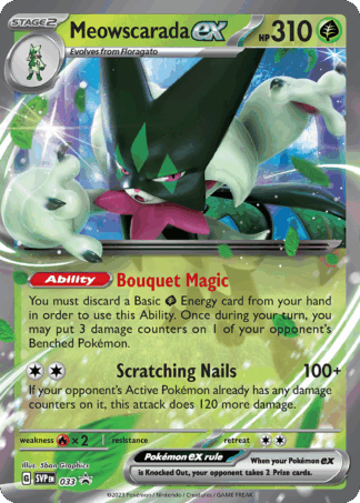 Meowscarada ex - Scarlet & Violet Black Star Promos