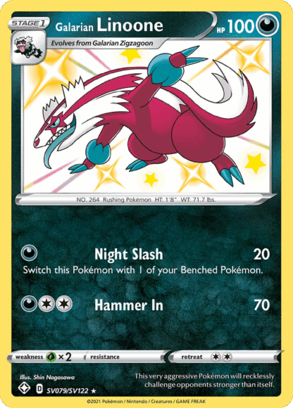 Galarian Linoone - Shining Fates Shiny Vault
