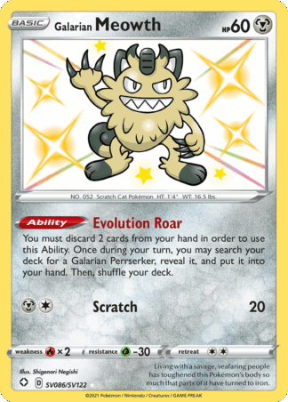Galarian Meowth - Shining Fates Shiny Vault