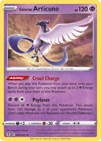 Galarian Articuno - Evolving Skies