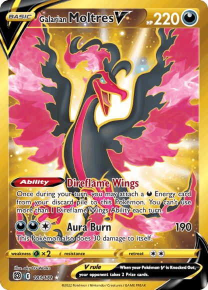 Galarian Moltres V - Brilliant Stars