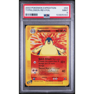 Pokemon typhlosion rev. foil expedition psa 9