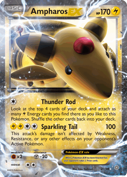 Ampharos-EX - Ancient Origins