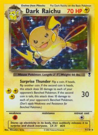 Dark Raichu - Legendary Collection