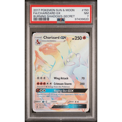 Charizard GX - Burning Shadows - PSA 7