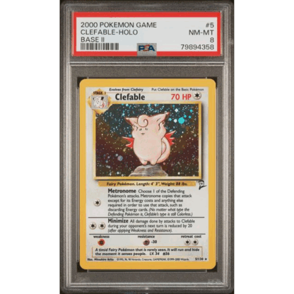 Clefable - Base 2 - PSA 8
