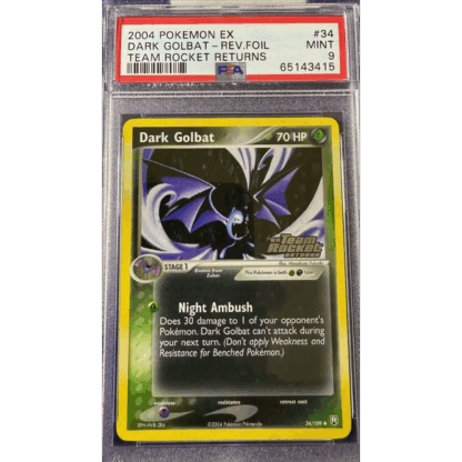Dark Golbat - Reverse Foil Team Rocket Returns - PSA 9