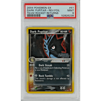 Dark Pupitar - Reverse Foil Team Rocket Returns - PSA 9
