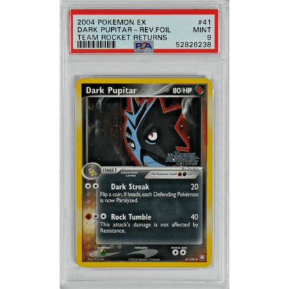 Dark Pupitar - Reverse Foil Team Rocket Returns - PSA 9