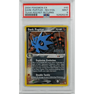 Dark Pupitar - Reverse Foil Team Rocket Returns - PSA 9