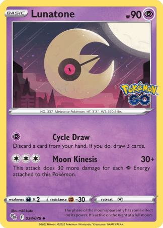 Lunatone Reverse - Pokémon GO