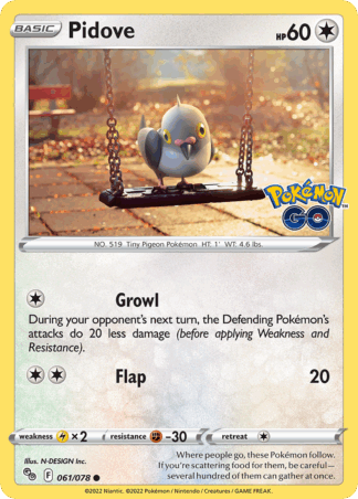 Pidove Reverse - Pokémon GO