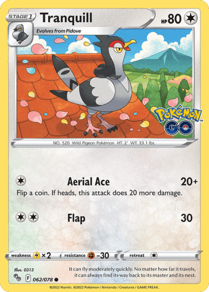 Tranquill Reverse - Pokémon GO