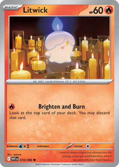 Litwick Poke Ball - White Flare