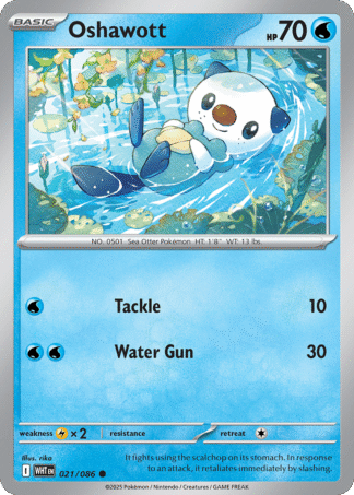 Oshawott Poke Ball - White Flare