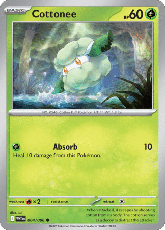 Cottonee Poke Ball - White Flare
