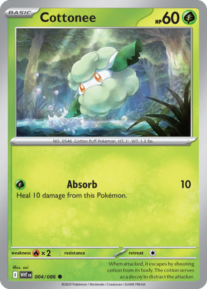 Cottonee Poke Ball - White Flare